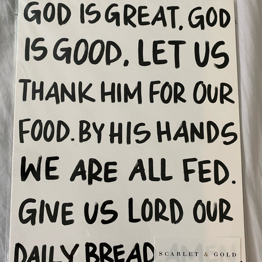 Prayer wall art black & white